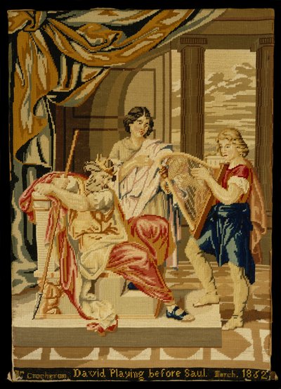 David tocando ante Saúl, 1852 de Mary Ann 1812 1888 Crocheron